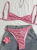 Modne bikini damskie z regulowanym wiązaniem. Dwuczęściowy strój kąpielowy podkreślający sylwetkę. Idealny na lato i wakacje.
