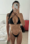 Strój kąpielowy bikini wstawki złote