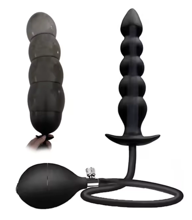 Nadmuchiwany korek analny XXL BDSM z pompką umożliwia regulację rozmiaru podczas użytkowania. Wielosegmentowa konstrukcja zapewnia intensywne doznania, trening analny oraz pełną kontrolę poziomu rozszerzenia.